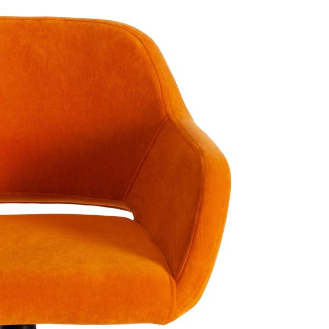 Кресло Модена/Modena хром флок , оранжевый, 18 оранжевый флок