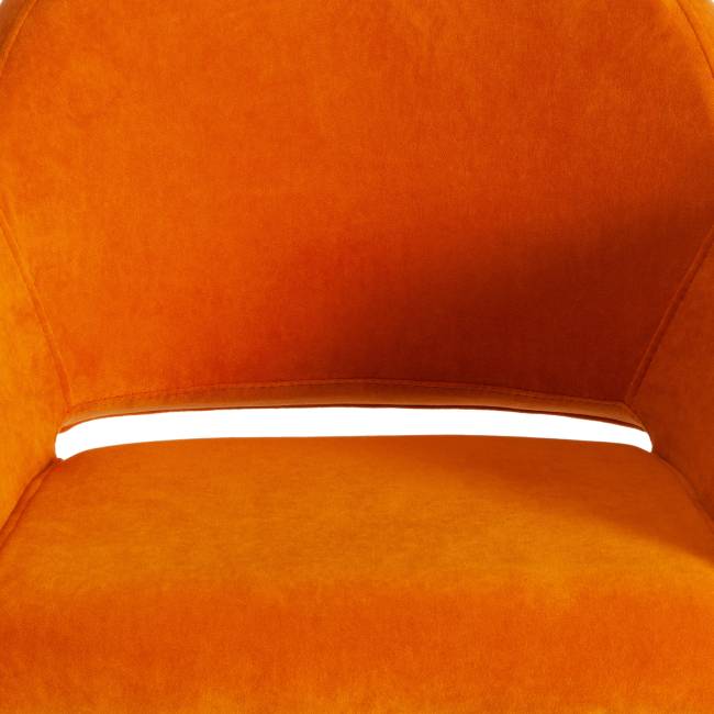 Кресло Модена/Modena хром флок , оранжевый, 18 оранжевый флок