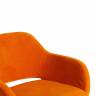 Кресло Модена/Modena хром флок , оранжевый, 18 оранжевый флок