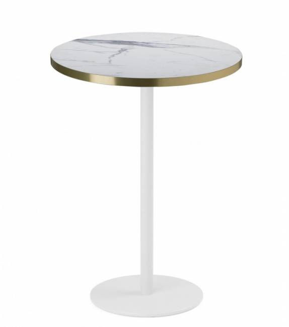 Столешница круглая Laminate для подстолья Tiffany белый мрамор Каррара Ø600х30 мм Столешница круглая Laminate для подстолья Tiffany белый мрамор Каррара Ø600х30 мм