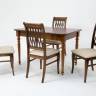 Обеденная группа Моцарт 120 со стульями Рич/ ромб бежевый, Орех