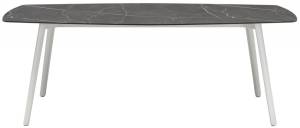 Стол ламинированный Squid белый, черный мрамор Сахара 2090х1080х730 мм