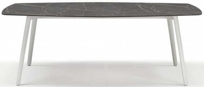 Стол ламинированный Squid белый, черный мрамор Сахара 2090х1080х730 мм