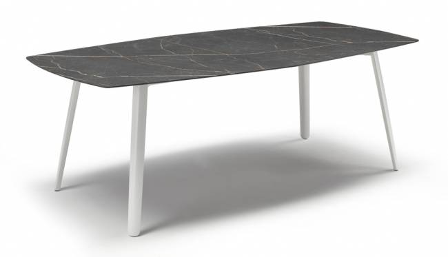 Стол ламинированный Squid белый, черный мрамор Сахара 2090х1080х730 мм