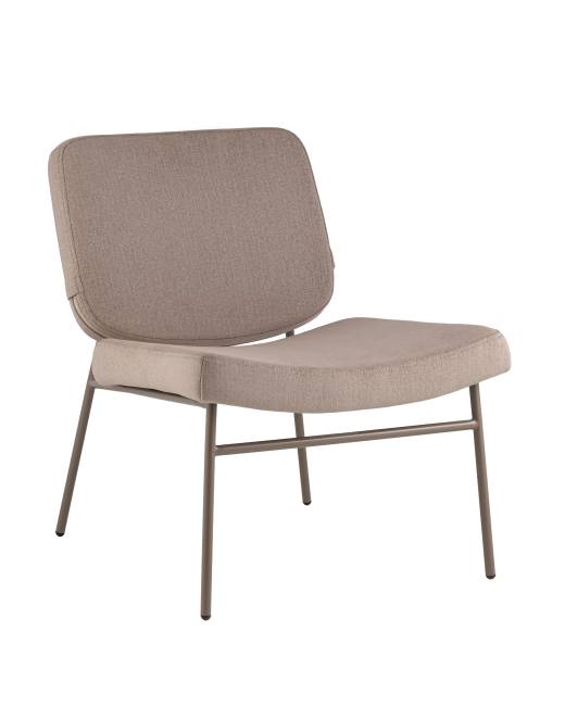 Кресло Эбигейл велюр бежевый, каркас бежево-серый