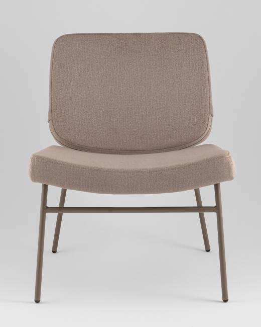 Кресло Эбигейл велюр бежевый, каркас бежево-серый