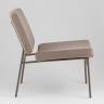 Кресло Эбигейл велюр бежевый, каркас бежево-серый