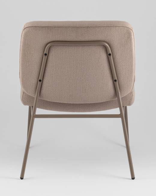 Кресло Эбигейл велюр бежевый, каркас бежево-серый