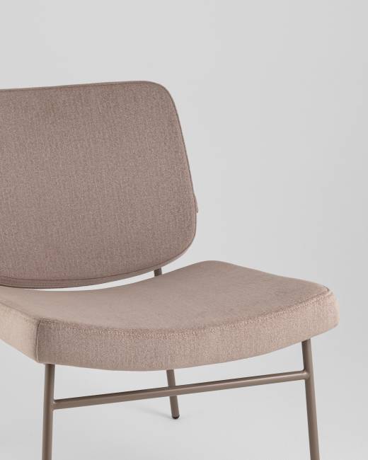 Кресло Эбигейл велюр бежевый, каркас бежево-серый