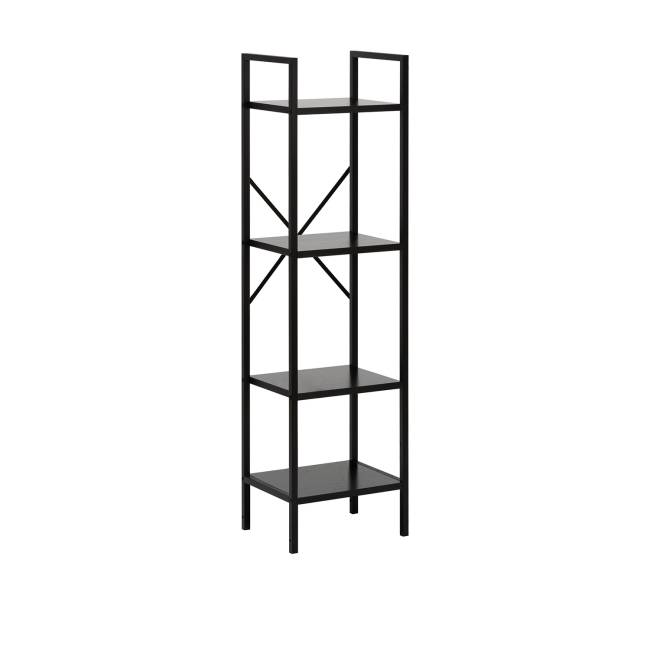 Стеллаж Leset Стилвуд 14 узкий, 4 полки Чёрный