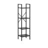Стеллаж Leset Стилвуд 14 узкий, 4 полки Чёрный