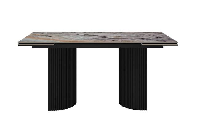 Стол DikLine EKD160, Керамика Venetian Brown Light глянец (К4), опоры черные (2 уп.)