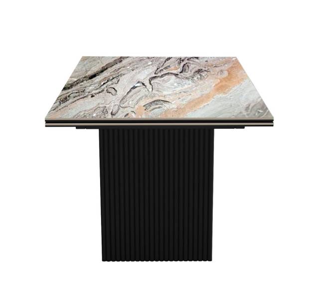 Стол DikLine EKD160, Керамика Venetian Brown Light глянец (К4), опоры черные (2 уп.)