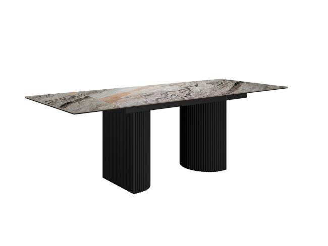 Стол DikLine EKD160, Керамика Venetian Brown Light глянец (К4), опоры черные (2 уп.)