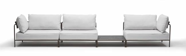 Модуль правый с подушками Flap мокко, белый 1300х850х880 мм Модуль правый с подушками Flap мокко, белый 1300х850х880 мм