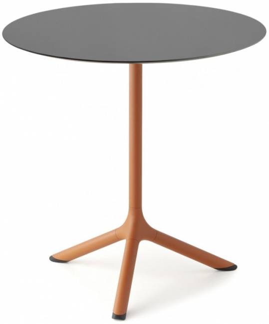 Стол ламинированный обеденный Tripe терракотовый, антрацит Ø700х740 мм