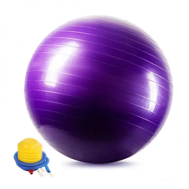Мяч гимнастический фитбол с насосом AMETIST 65 см (фиолетовый)