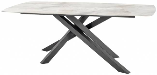 Стол ламинированный обеденный Milo антрацит, светло-серый 2050х1050х750 мм