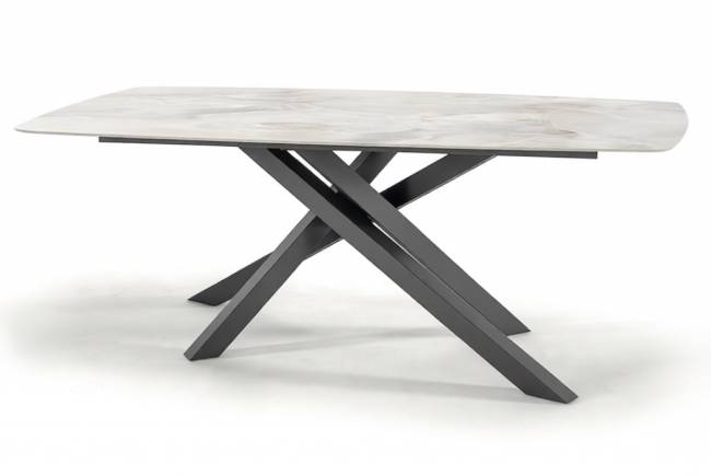 Стол ламинированный обеденный Milo антрацит, светло-серый 2050х1050х750 мм