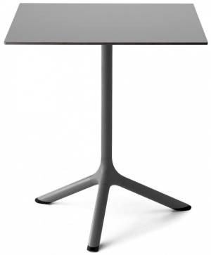 Стол ламинированный обеденный Tripe антрацит, светло-серый 600х600х740 мм
