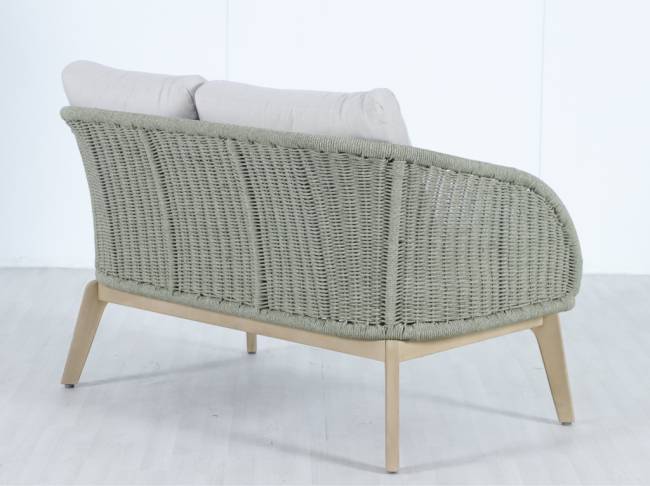 Диван деревянный двухместный Madrague светлый тик, бежевый 1270х803х774 мм Диван деревянный двухместный Madrague светлый тик, бежевый 1270х803х774 мм