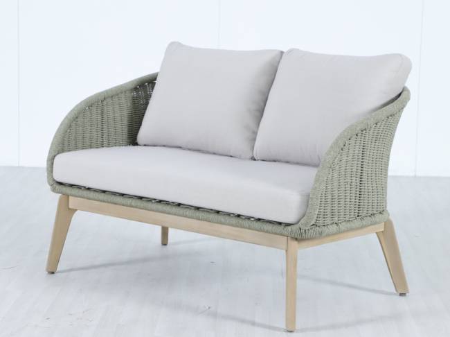 Диван деревянный двухместный Madrague светлый тик, бежевый 1270х803х774 мм Диван деревянный двухместный Madrague светлый тик, бежевый 1270х803х774 мм