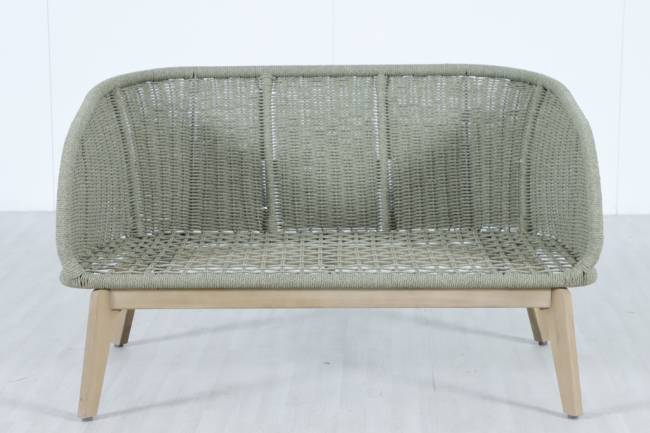 Диван деревянный двухместный Madrague светлый тик, бежевый 1270х803х774 мм Диван деревянный двухместный Madrague светлый тик, бежевый 1270х803х774 мм