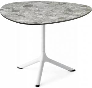 Столик ламинированный кофейный Tripe белый, зернистый 640х640х510 мм