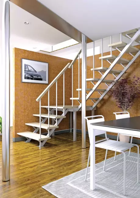 Комбинированная межэтажная ЛЕС-05 3185 проем 2810-900, Сосна с подступенкой