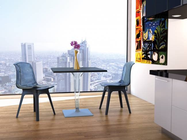 Подстолье прозрачное Ice серый 450х450х700 мм