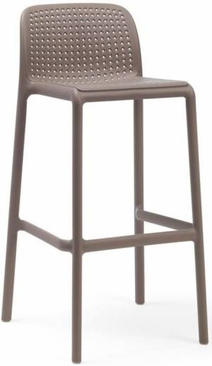 Стул пластиковый барный Lido тортора 490х510х970 мм