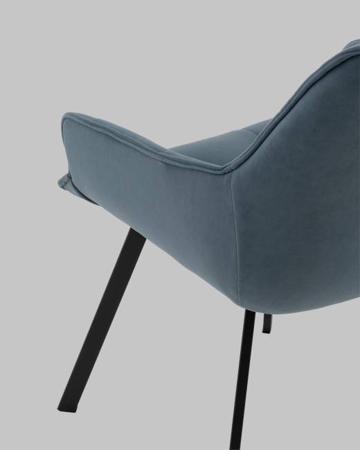 Стул Амальри велюр серо-синий