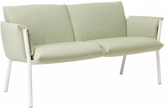 Диван плетеный с подушками Brezza лен, светло-зеленый 1260х510х710 мм