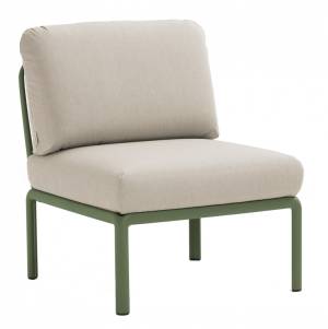 Модуль центральный пластиковый с подушками Komodo Elemento Centrale агава, панама 720х780х880 мм