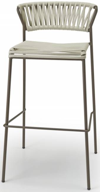 Стул барный плетеный Lisa Filo мокко, глиняный 500х500х980 мм Стул барный плетеный Lisa Filo мокко, глиняный 500х500х980 мм
