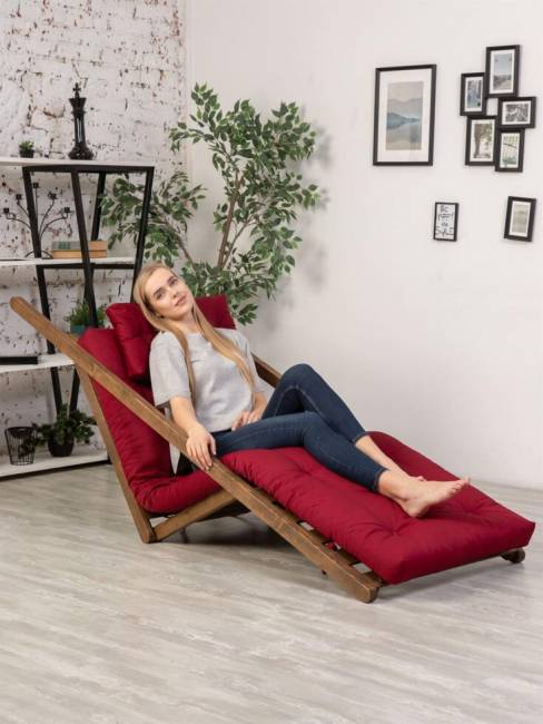 Кресло-шезлонг Сиеста с матрасом Суаве Орех L01