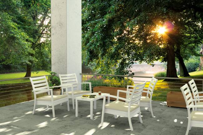 Кресло пластиковое Artemis XL белый 710х760х890 мм