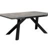 Стол DikLine DKX140 керамика Italian Grey (глянец серый), подстолье черное, опоры черные (2уп.)