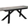 Стол DikLine DKX140 керамика Italian Grey (глянец серый), подстолье черное, опоры черные (2уп.)