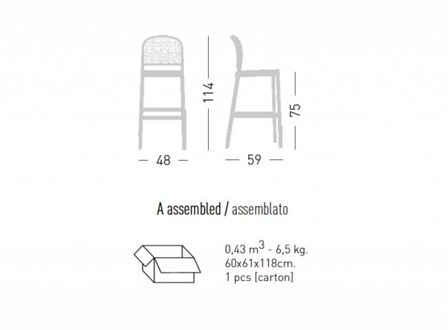 Стул пластиковый барный Panama зеленый 480х590х1140 мм Стул пластиковый барный Panama зеленый 480х590х1140 мм