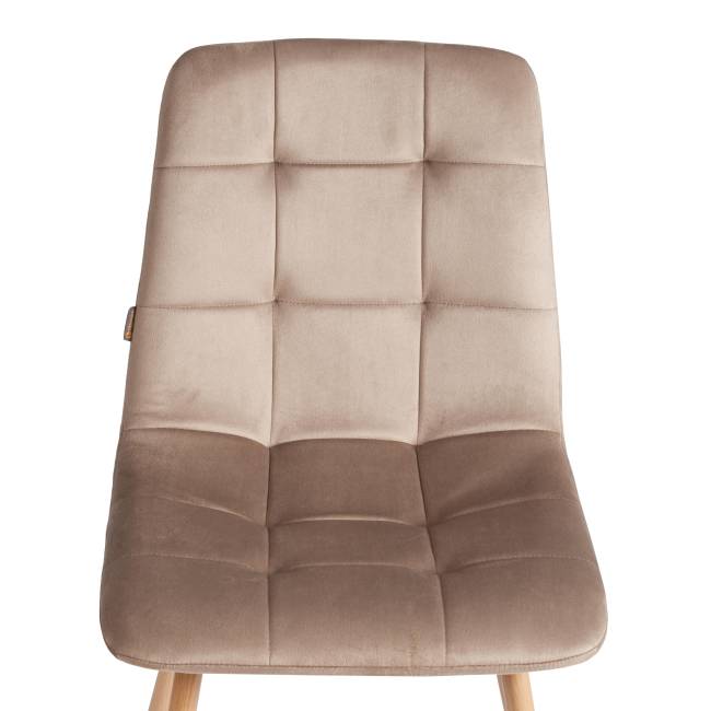 Стул Чилли/Chilly (мод.JSC-220) велюр/металл, 44,5х52,5х88см, бежевый HLR8/натуральный (Комплект из 4 шт.) бежевый Велюр/металл