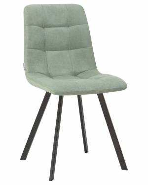 Стул обеденный DOBRIN ALEX SQUARE, черные матовые ножки, мята ткань (UF860-11B)
