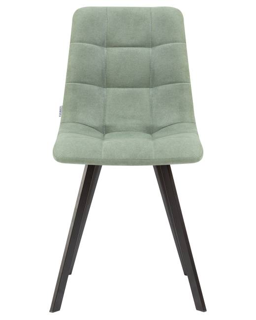 Стул обеденный DOBRIN ALEX SQUARE, черные матовые ножки, мята ткань (UF860-11B)