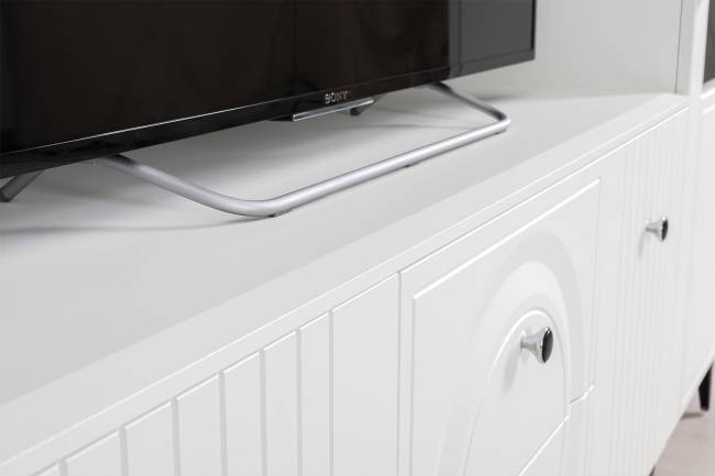 ТВ-тумба с тумбой с двумя ящиками Валенсия цвет белый шагрень