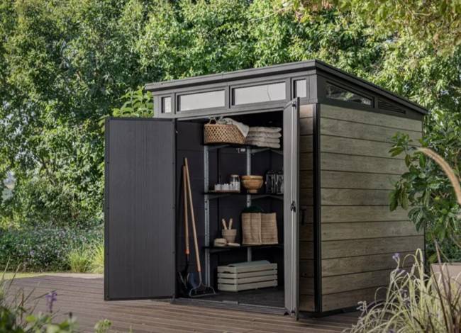 Сарай "Пент 7х7" (светло-коричневый) (размеры 216 х 216 см)