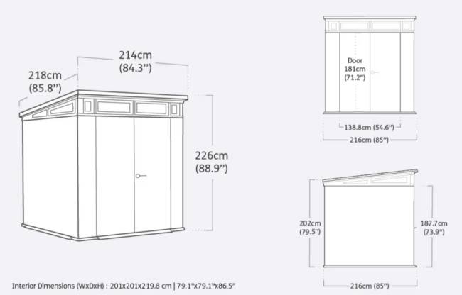Сарай "Пент 7х7" (светло-коричневый) (размеры 216 х 216 см)