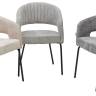 Стул SNUG 3018-03 светло-серый, шенилл / черный каркас, ®DISAUR