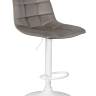 Набор 2 шт Стул барный DOBRIN TAILOR WHITE, серый велюр (MJ9-75)