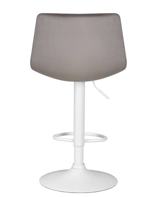 Набор 2 шт Стул барный DOBRIN TAILOR WHITE, серый велюр (MJ9-75)
