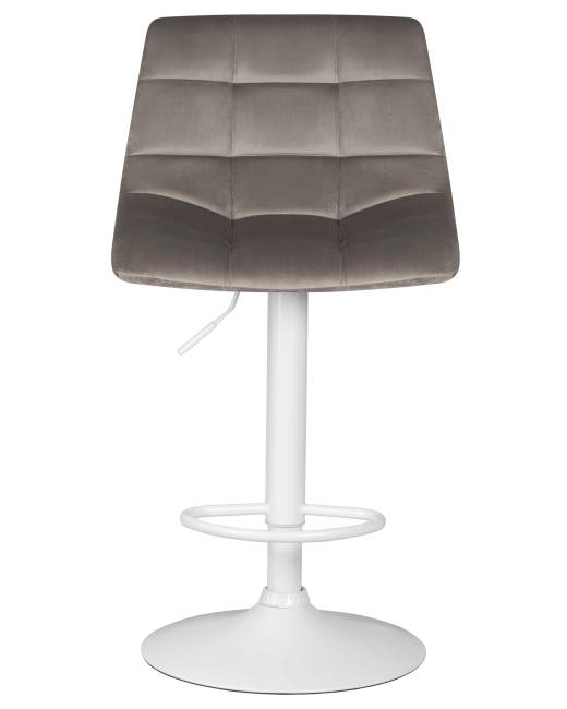 Набор 2 шт Стул барный DOBRIN TAILOR WHITE, серый велюр (MJ9-75)